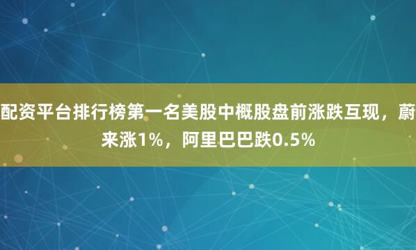 配资平台排行榜第一名美股中概股盘前涨跌互现，蔚来涨1%，阿里巴巴跌0.5%